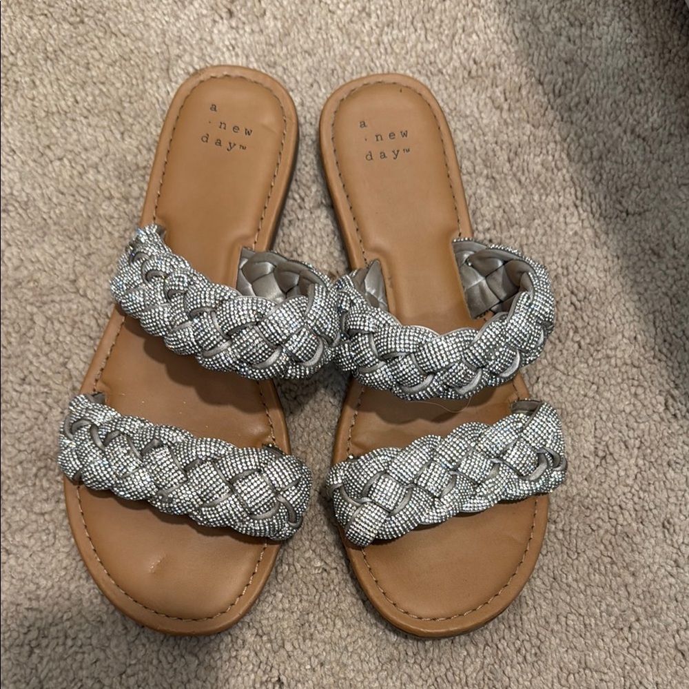 A New Day Metallic Braided Women's Sandals